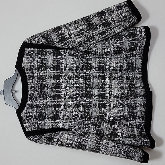 Women's Kasper Open-Front Jacket Blazer, Black, Size 16, EUC - Picture 3 of 8